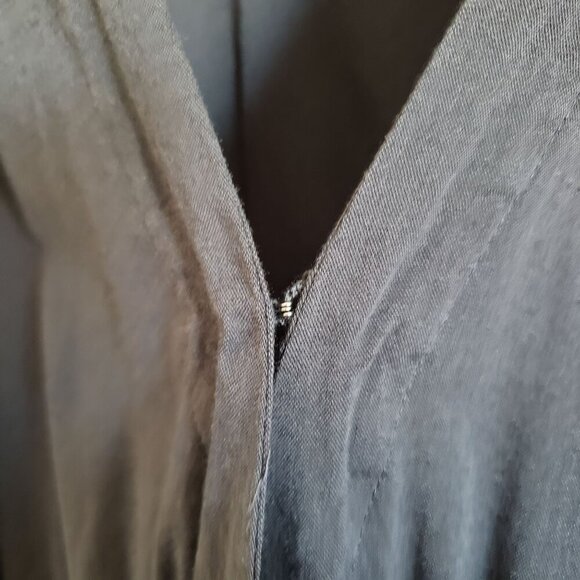 Old Navy Smocked Plunge V-Neck Eyelet Maxi Dress Black Size XL Peasant Cottage - Picture 9 of 13